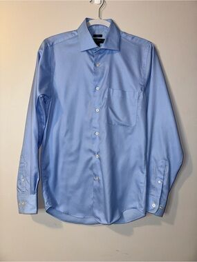 Pronto Uomo Light Blue Men's Dress Shirt with Spread Collar